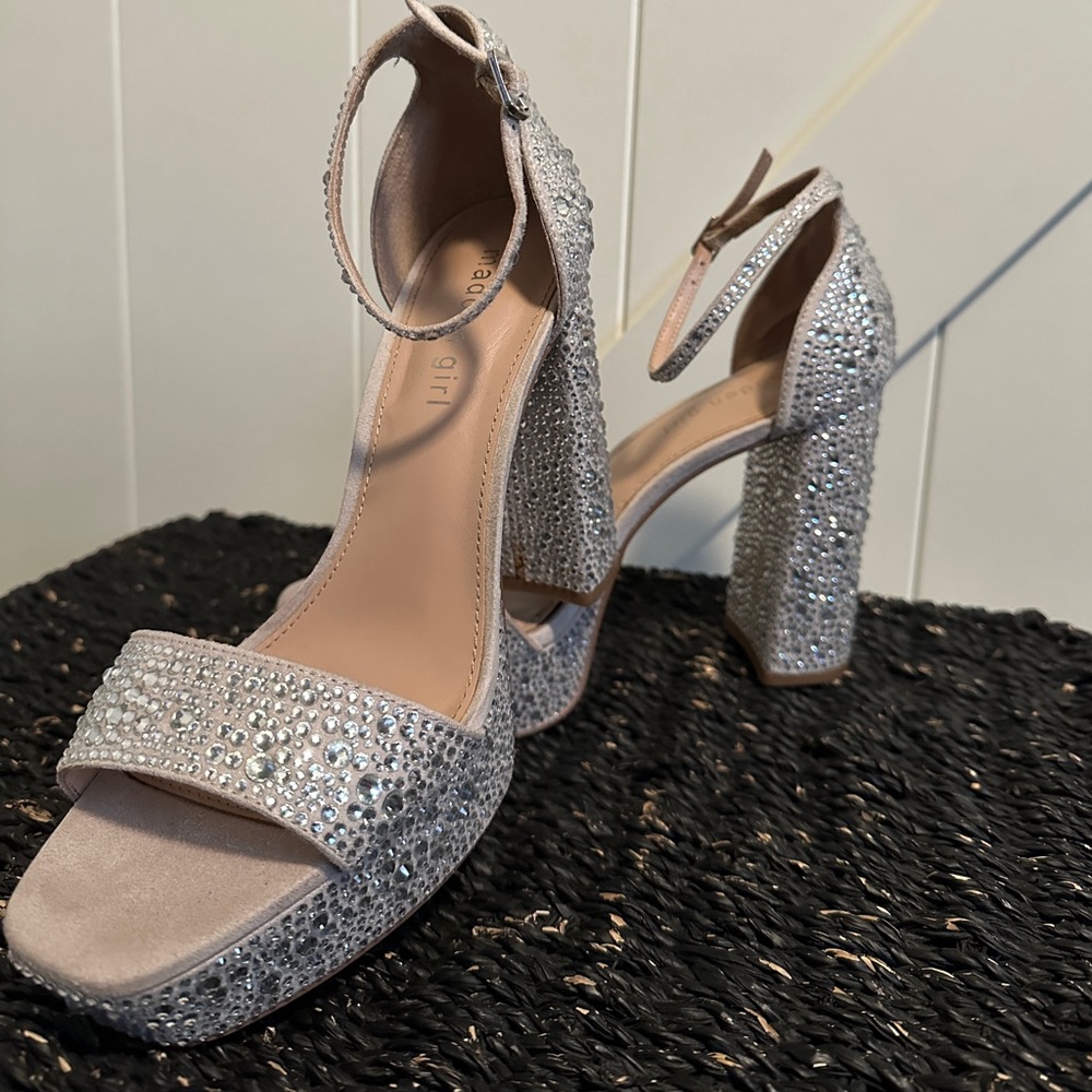 Madden girl rhinestone platform heels